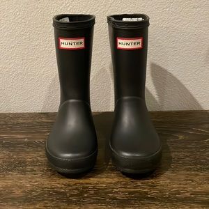Boys / Girls Kids Hunter Rain Boots - Black, Toddler Size 8